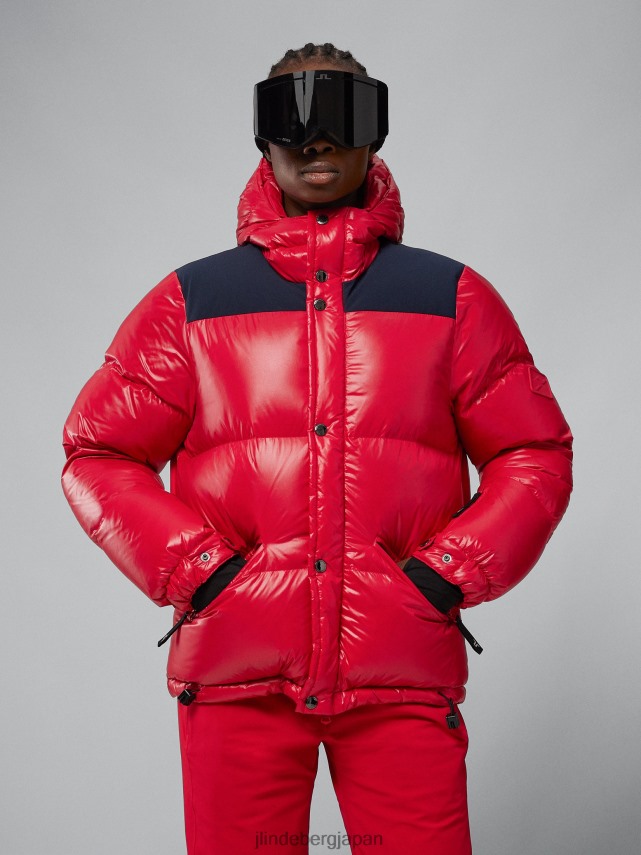 衣類 J.Lindeberg ソーラーダウンジャケット バルバドスチェリー 女性