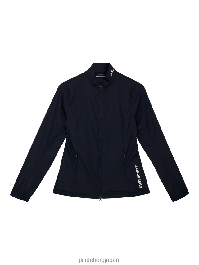 Jlindeberg 黒 ジッパー付き ジャケット J.LINDEBERG MENS Vince Varsity Jacket